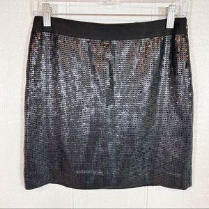 NEW Banana Republic Black Sequin Mini Skirt